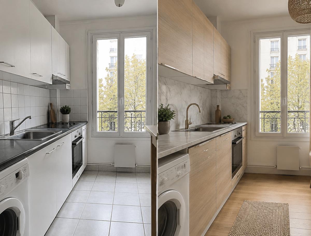 Cuisine avant et après rénovation Cover Styl'